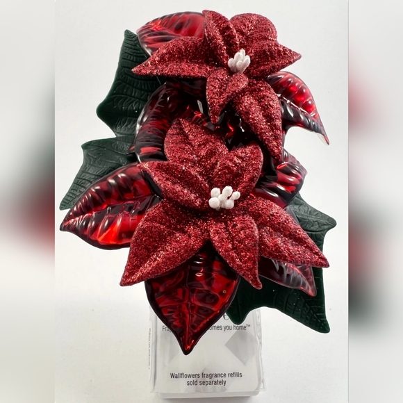GLITTERY POINSETTIA WALLFLOWER FRAGRANCE PLUG by Bath and Body Works - Picture 3 of 5